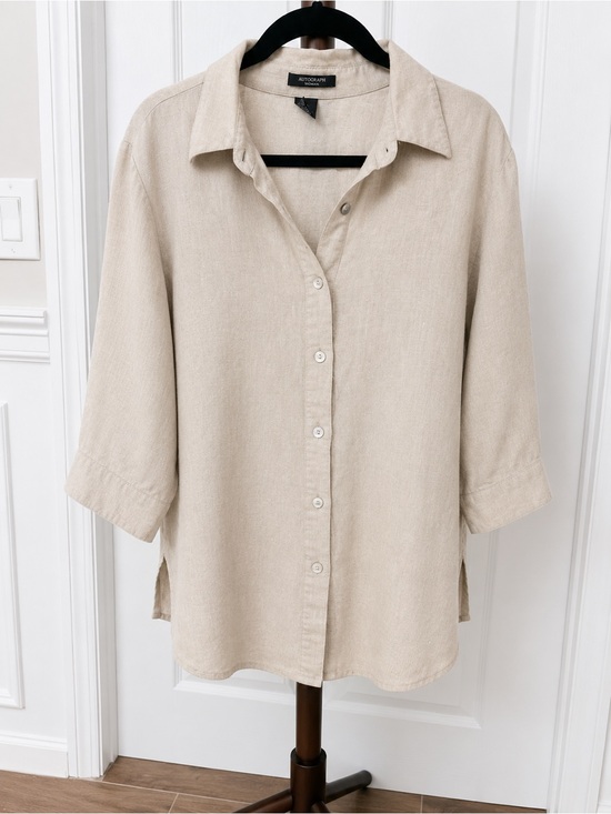 Autograph Tops - Autograph Woman Linen Top - Natural Beige